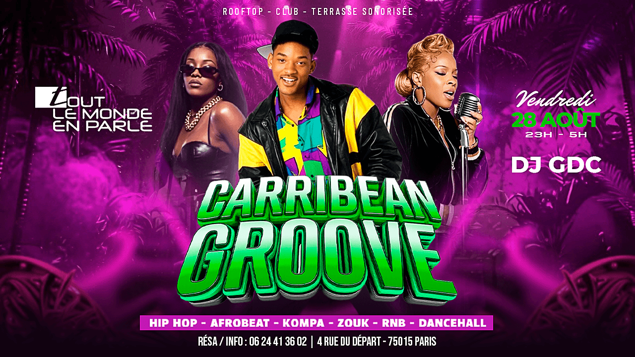 Soiree Caribbean Groove open air & hiphop,afrobeat